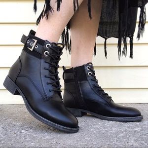 NEW Aldo black vegan leather ankle boots size 6